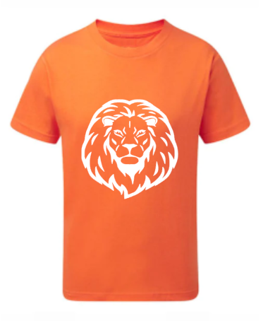 Oranje shirt leeuwenkop